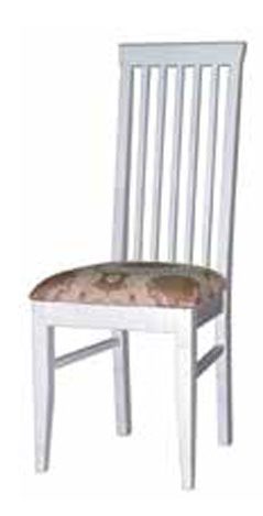 Стул с высокой прямой спинкой. Цвет: дерево - 1, ткань - 1.