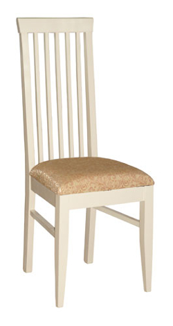 Стул с высокой прямой спинкой. Цвет: дерево - 17, ткань - 119.