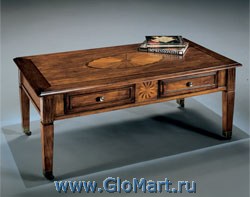 Прямоугольный журнальный столик. Размер: 122 x 66, высота H51. Цвет: орех.