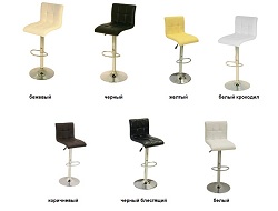 барные стулья, различные цвета обивки
