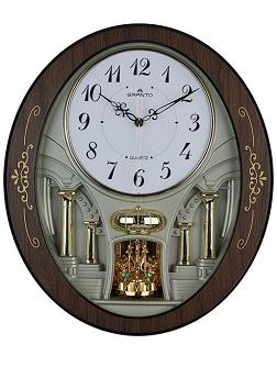 Часы настенные овальные с круглым циферблатом