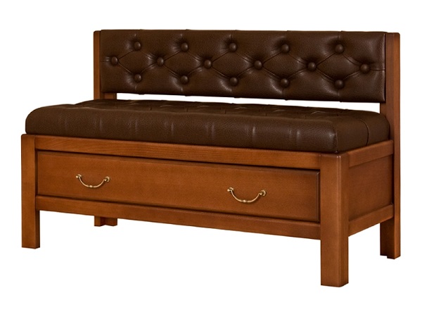 Банкетка со спинкой и выдвижным ящиком KV-2377 - купить в Москве ...