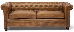 Трехместный диван из натуральной кожи буйвола.