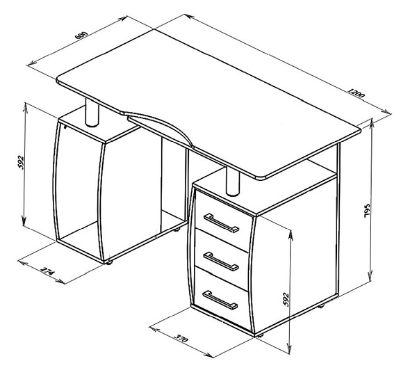 Размеры Компьютерного Стола Фото