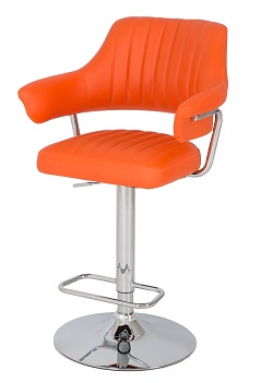 Кресло барное металлическое. Цвет оранжевый