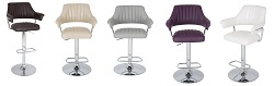 Кресло барное металлическое. Цвет: коричневый,капучино,серый,фиолетовый,ярко-белый.