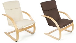Кресло-качалка из березового шпона со съемным чехлом. Цвет: бежевый, коричневый 
Размер: 67*76*93 см 
Производство: Китай