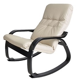 Кресло-качалка из экокожи.