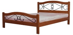 Кровать из массива сосны с двумя спинками. 