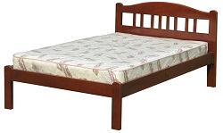 Кровать из массива сосны с одной спинкой.