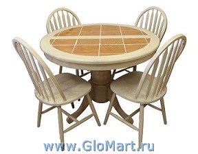 обеденная группа из массива гевеи