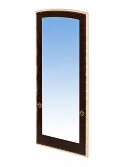 Высокое зеркало с двумя декоративными крючками. Отделка - экокожа, молдинг. 