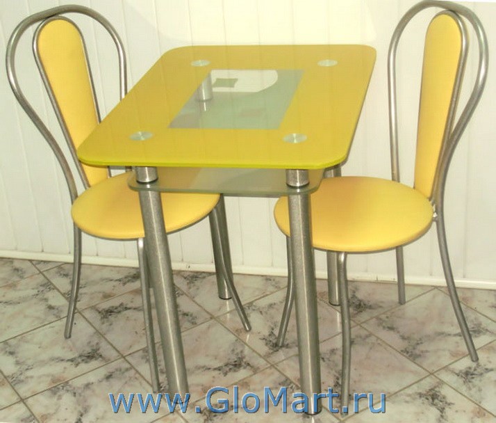 кухонный стол из стекла AS-724 - купить в Москве, GloMart.ru