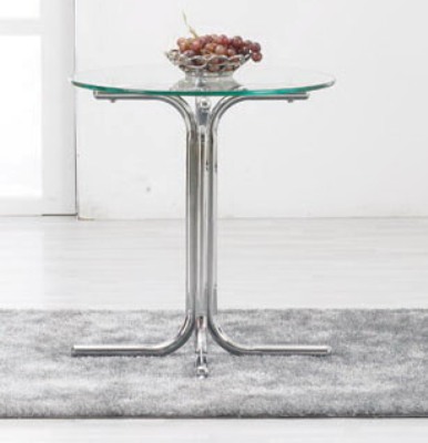 Стол стеклянный круглый  на металлических ножках. Размер: 65 см, высота 70 см.