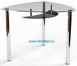 Треугольный стеклянный стол FS-0701