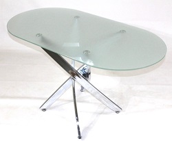 Овальный стеклянный стол CR-0129