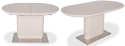 Раскладной обеденный стол из МДФ. Лаковое покрытие.Цвет:крем