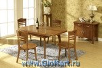 раскладной обеденный стол из дерева, цвет светлая вишня