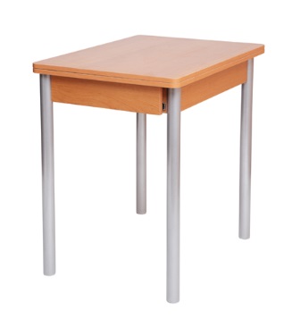 Раскладной обеденный стол. Столешница - ЛДСП. Ножки - металл с полимерным покрытием.