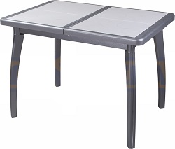 Прямоугольный раскладной стол с керамической плиткой