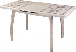 Обеденный раскладной стол из МДФ и керамической плитки