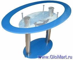 Овальный стеклянный стол FS-71615