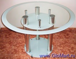 Круглый стеклянный стол FS-71617