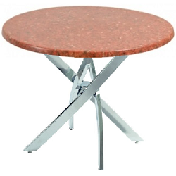 стол из искусственного камня (тополит-везалит) на металлическом каркасе