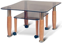 Квадратный столик с передвижным подстольем