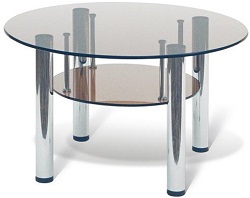 Круглый стеклянный столик STL-71580