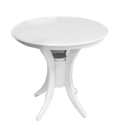 стол обеденный деревянный круглый. Цвет белый