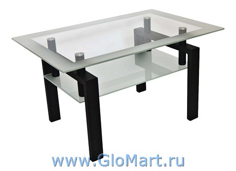 журнальный столик из стекла, прямоугольный