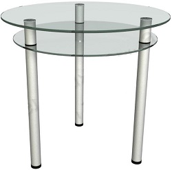 Круглый обеденный стол из стекла STL-0801