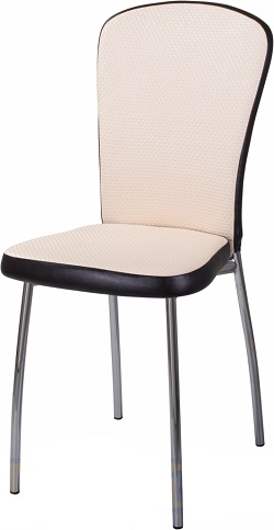 Мягкий стул из кожзама на металлокаркасе.