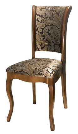 Деревянный стул с мягким сиденьем и спинкой