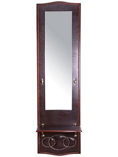 Зеркало высокое с нижней полочкой и двумя декоративными крючками.