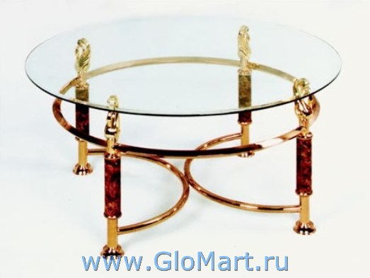 Стеклянный журнальный стол ГМ-129 - купить в Москве, GloMart.ru